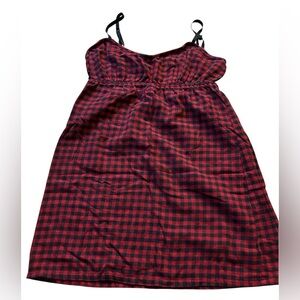 Lord & Taylor Red and Black Plaid Garment